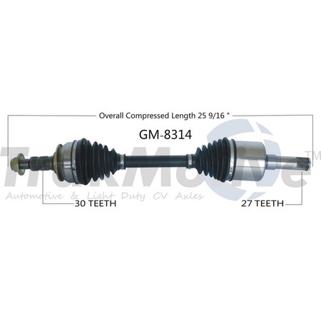 Surtrack Axle Cv Axle Shaft, Gm-8314 GM-8314